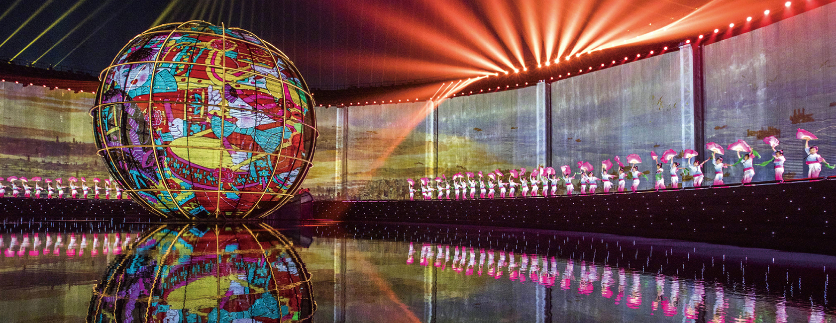 上合青岛峰会灯光焰火艺术演出