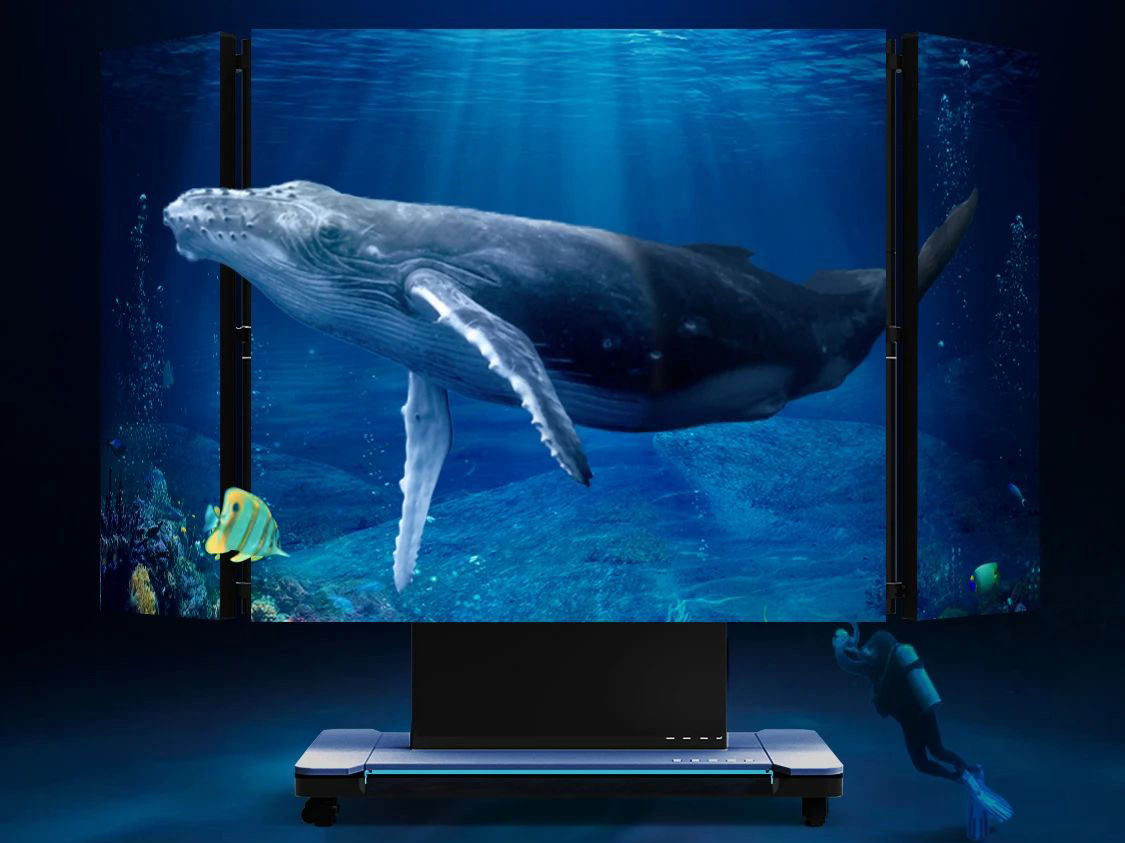 尊龙凯时全新一代3D折叠屏首秀北京教育装备展，，，开启智慧教育多维交互时代